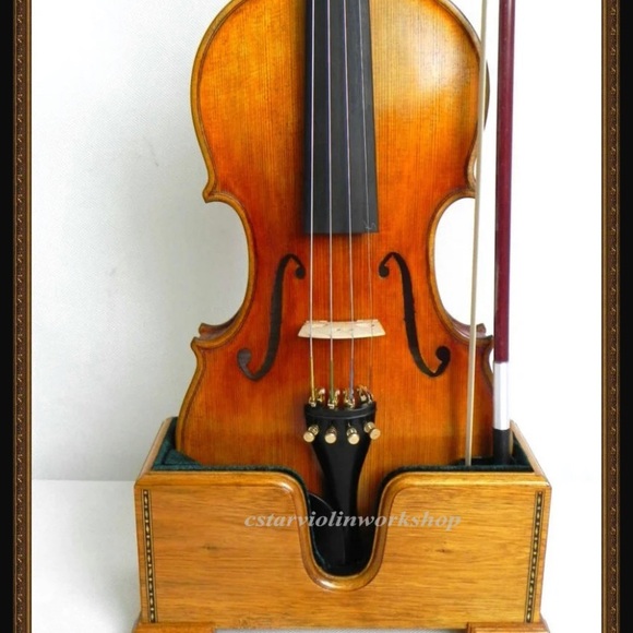 😎🎻💚 Wooden Violin Stand with Bow Holder - Picture 14 of 14